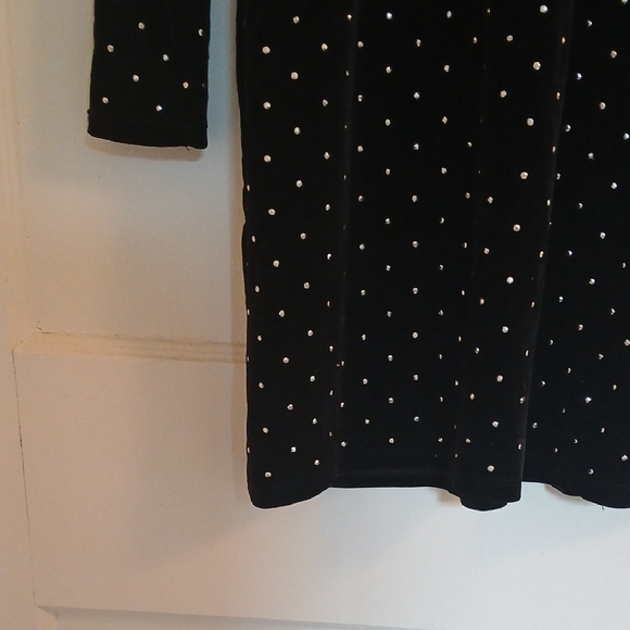 H&M Black Velvet Studded Dress - Picture 3 of 9